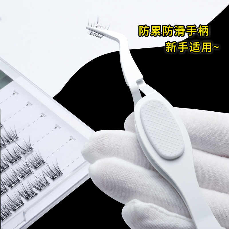 X-shaped stainless steel anti-stick tweezers, glue-free, for beginners, high-density eyelash artist professional grafting tool