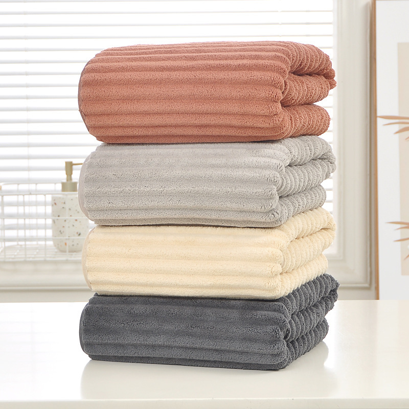 Coral Fleece Towel, Thickened, Highly Absorbent, Soft, Lint-Free, Suitable for Bathing and Face Washing, Household Use, Candy Strip Towel Coral Fleece Towel, Thickened, Highly Absorbent, Soft, Lint-Free, Suitable for Bathing and Face Washing, Household Use, Candy Strip Towel