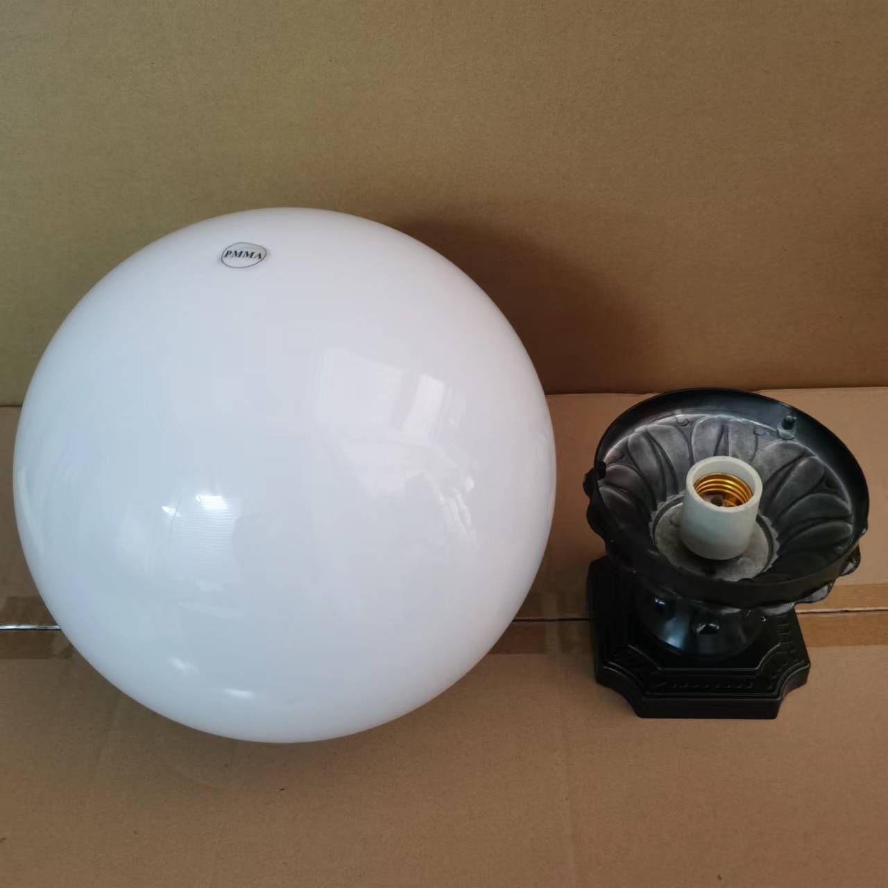 둥근 공 기둥 램프 알루미늄 좌석 안뜰 코너 램프 게이트 기둥 램프 LED 벽 램프