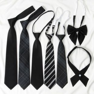 k Japanese Style College Style Lazy Black Tie-Free Women's Shirt Accessories j Tie Men's Bow Tie