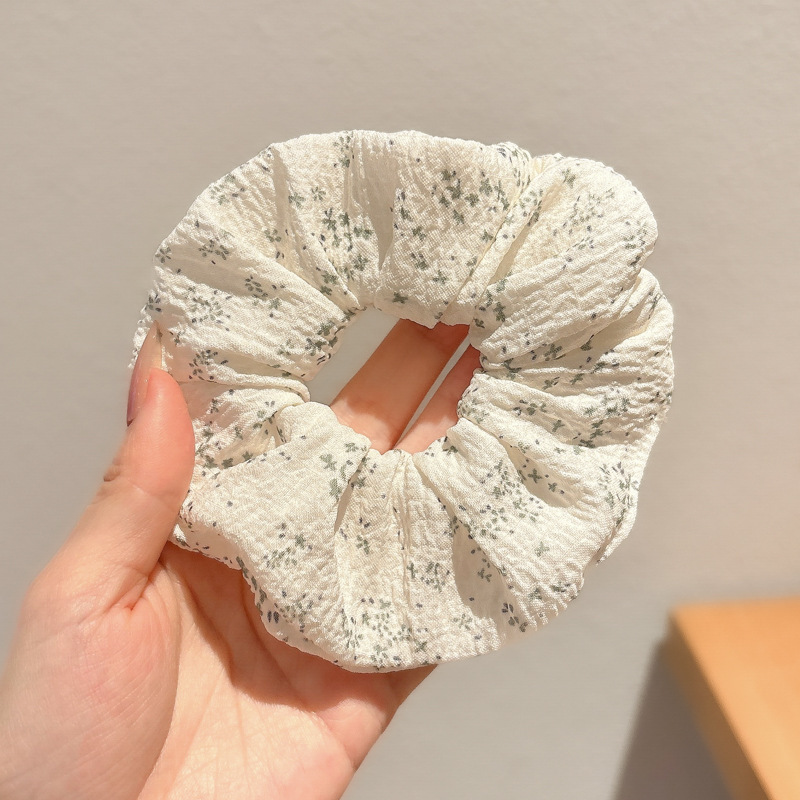法式文艺~复古甜美方巾大肠发圈女高级感超大号马尾头绳发 饰头饰|undefined