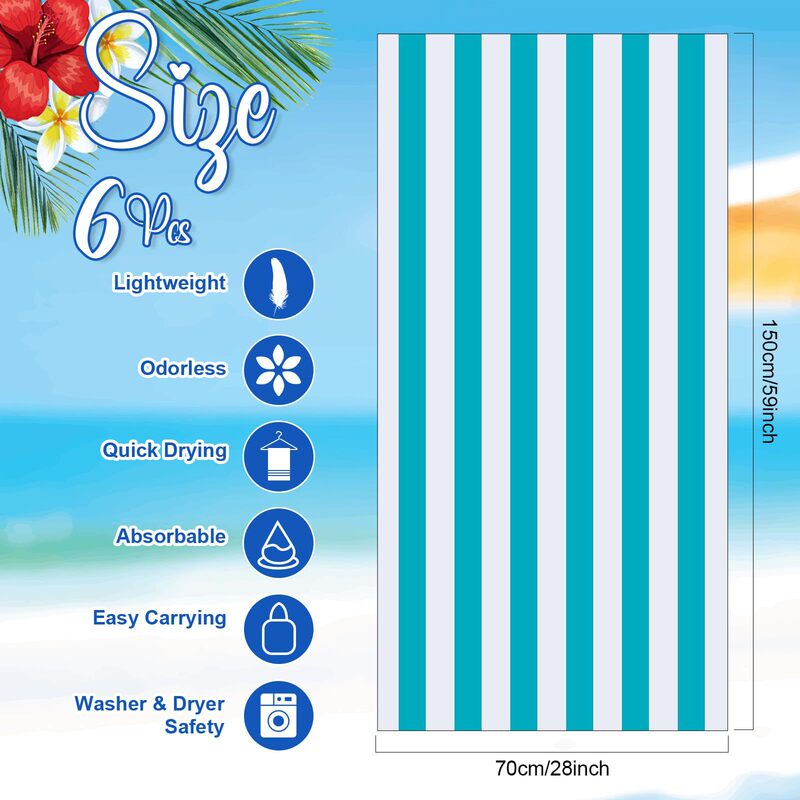 Cross-Border Striped Beach Towel Microfiber Soft Sports Beach Towel Quick-Drying Pool Towel Beach Towel Set Cross-Border Striped Beach Towel Microfiber Soft Sports Beach Towel Quick-Drying Pool Towel Beach Towel Set