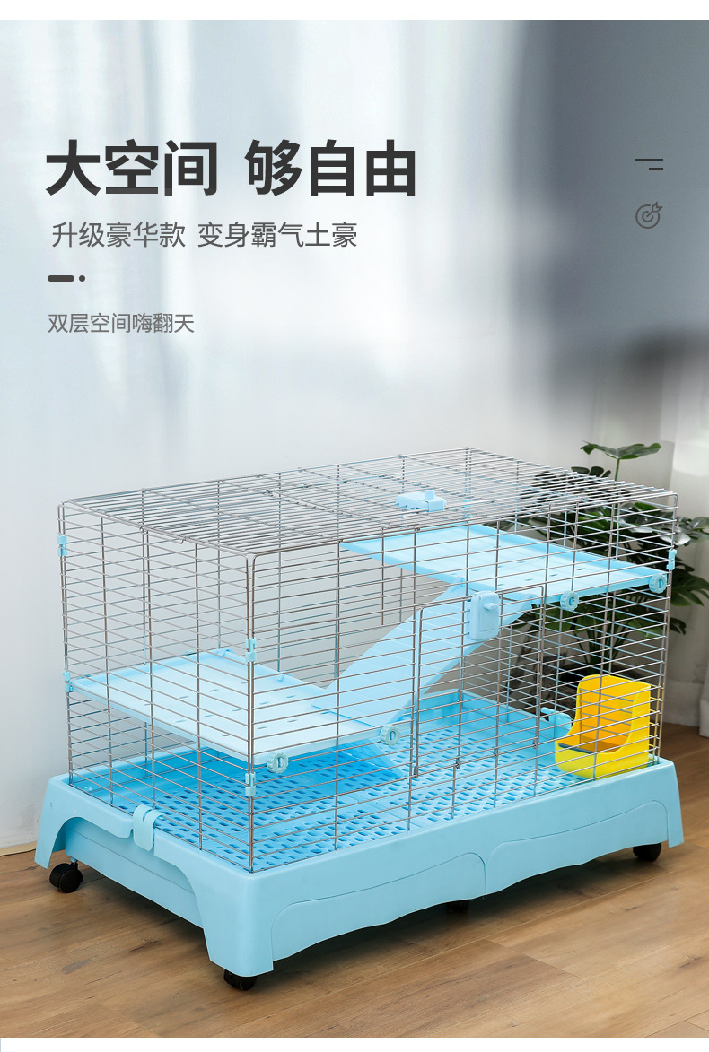 Pet Boer doble capa de extracción de orina doble diseño de fugas de orina de doble capa de dragón marmota conejo espacio conejo image 6