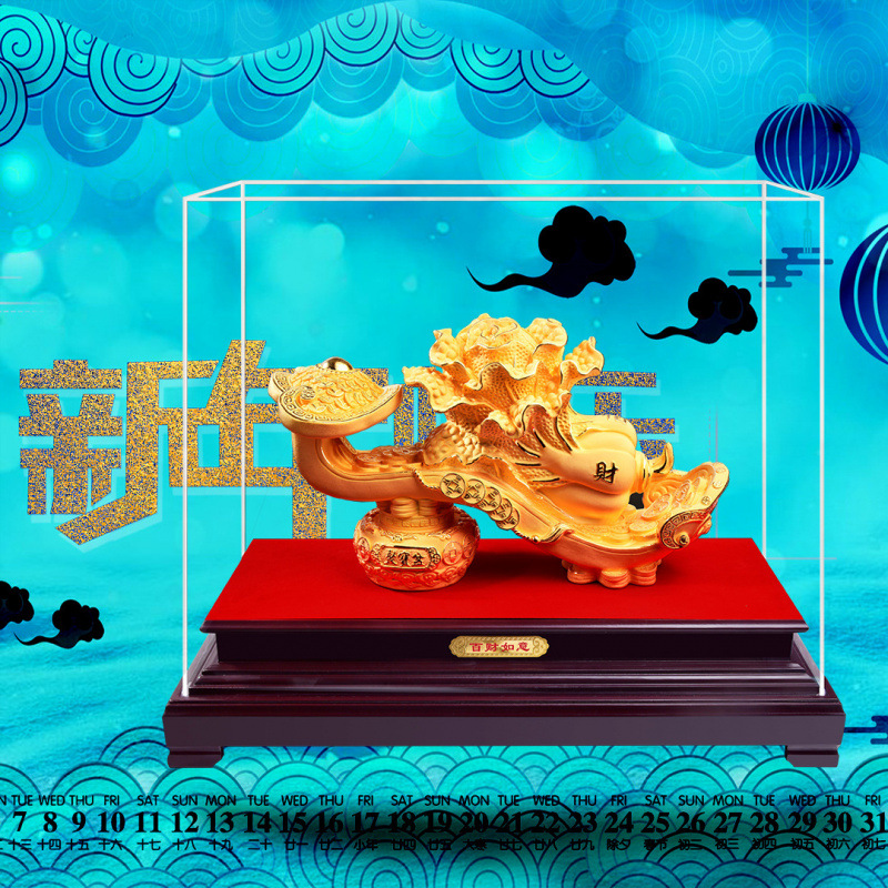 超大百财如意绒沙金摆件白菜树脂工艺品会销保险汽车4S店促销礼品