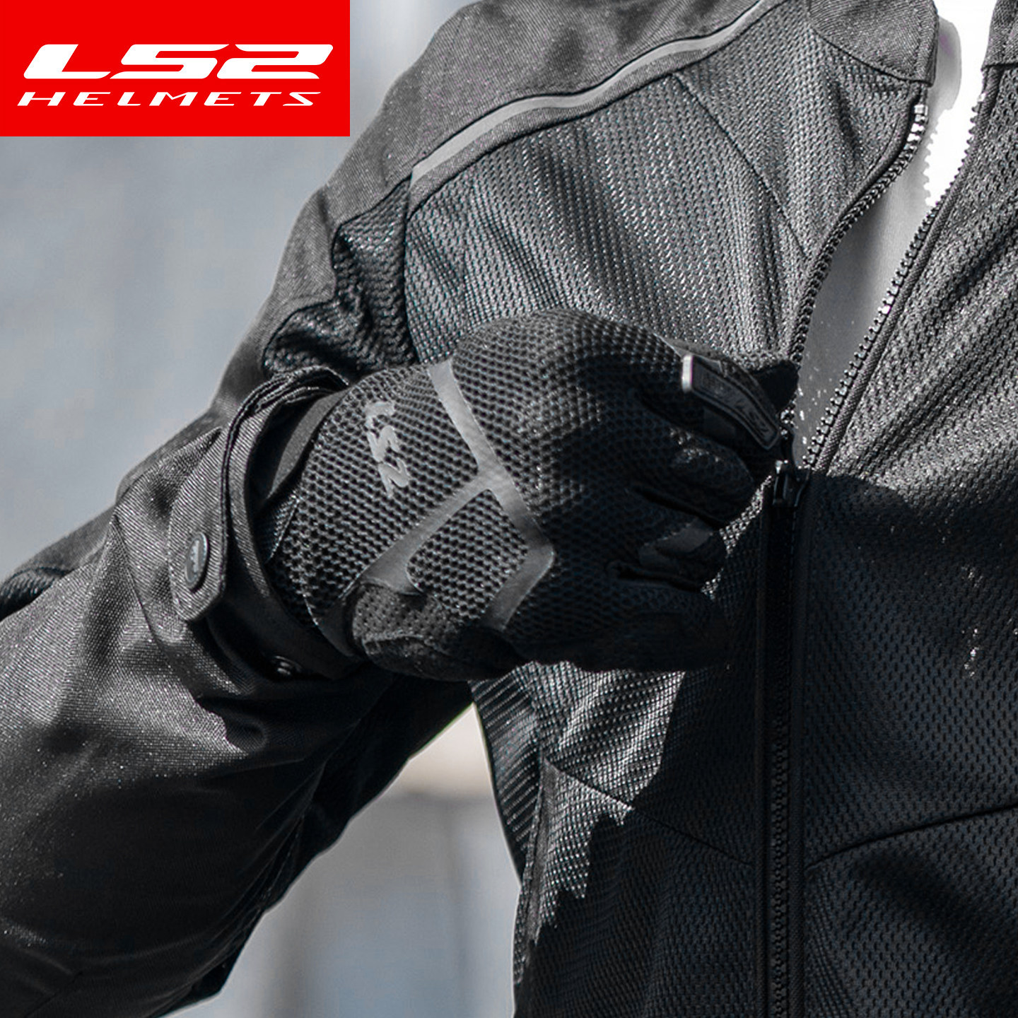 Ls2 Summer Motorcycle Riding Gloves for Men and Women, Mesh Breathable, Anti-Fall, Wear-Resistant, Touch Screen, Four-Season Mg037