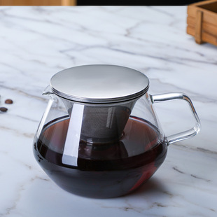Wholesale sale glass coffee pot hand coffee pot coffee sharing pot coffee set with filter coffee pot