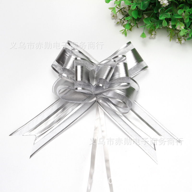 Flores de organza mate n.º 50 atadas a mano, decoración para bodas, suministros para tiendas de textiles para el hogar, adornos florales, cintas de colores metálicos.