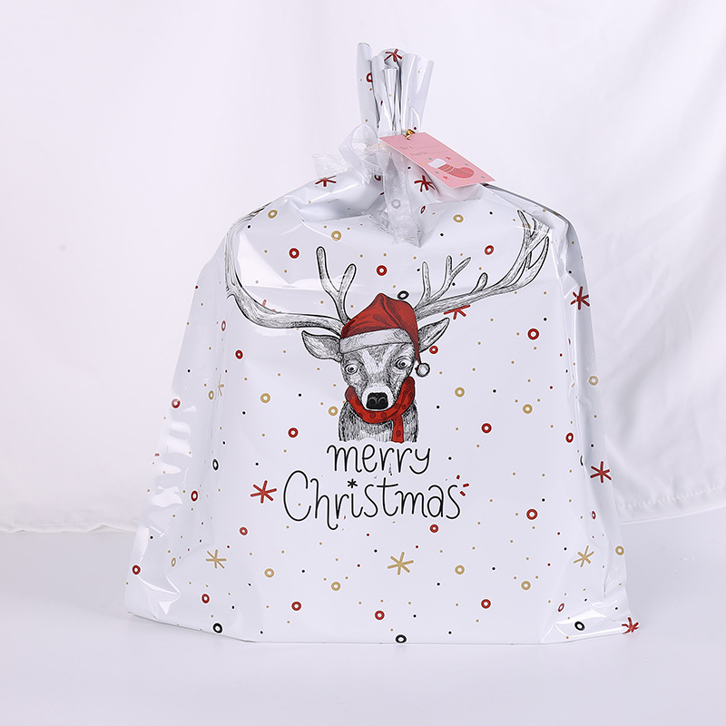 En stock corbata cuerda Navidad caramelo bolsa alce Santa Claus Correa cordón bolsa caramelo bolsa de regalo personalización image 30