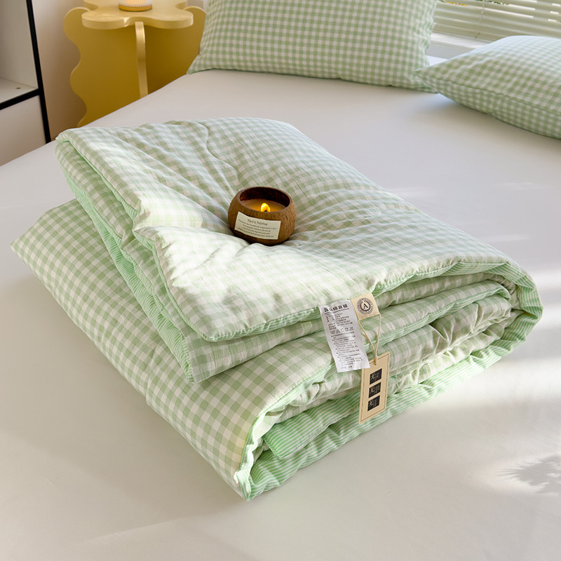 Edredón fresco de verano agradable para la piel, edredón de aire acondicionado simple y doble, edredón de los niños lavable a máquina, edredón fino de verano, edredón