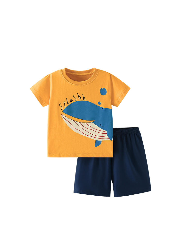 Malwee ropa para niños transfronterizos nueva camiseta de manga corta con cuello redondo de verano