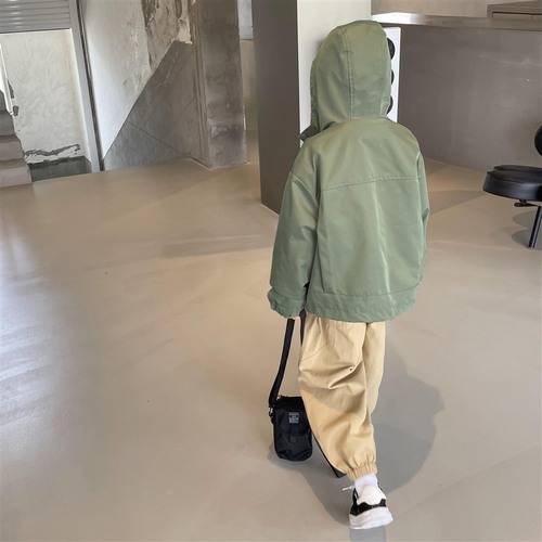 Boys' functional style workwear hooded three-proof jacket 2024 spring and autumn new style children's Korean style children's clothing outdoor jacket