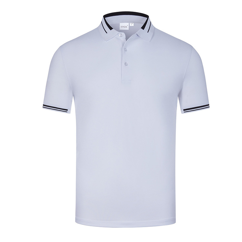 Color brillante, lavado largo, sin decoloración, manga corta, sin deformación, absorción de sudor, transpirable, solapa de negocios, personalización de polo de alta gama