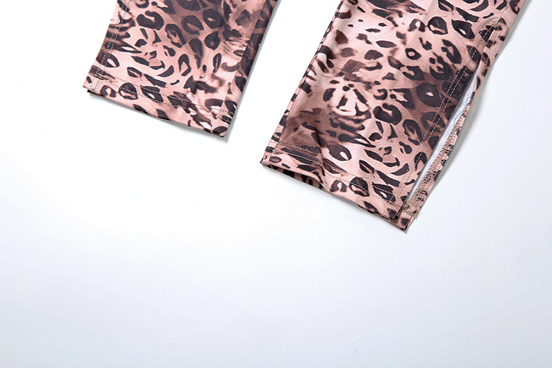 Mono sexy de manga corta con estampado de leopardo, ajustado, sin espalda y con personalidad para otoño e invierno, ropa para mujer