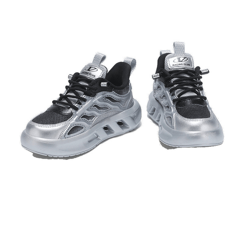 Zapatillas de malla para niños, modelos delgados de principios de otoño 2025, zapatos casuales de papá para niños, zapatos de viaje para niños grandes, venta al por mayor física