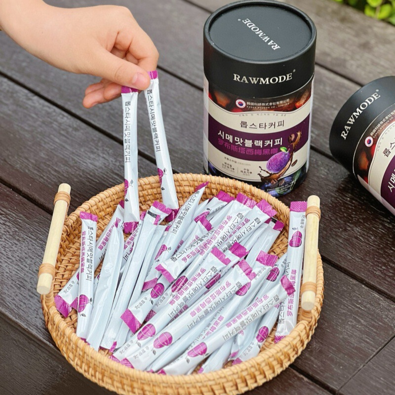 RAWMODE 罗布斯塔西梅黑咖固体饮料50袋代谢支持便携膳食管理代发|undefined