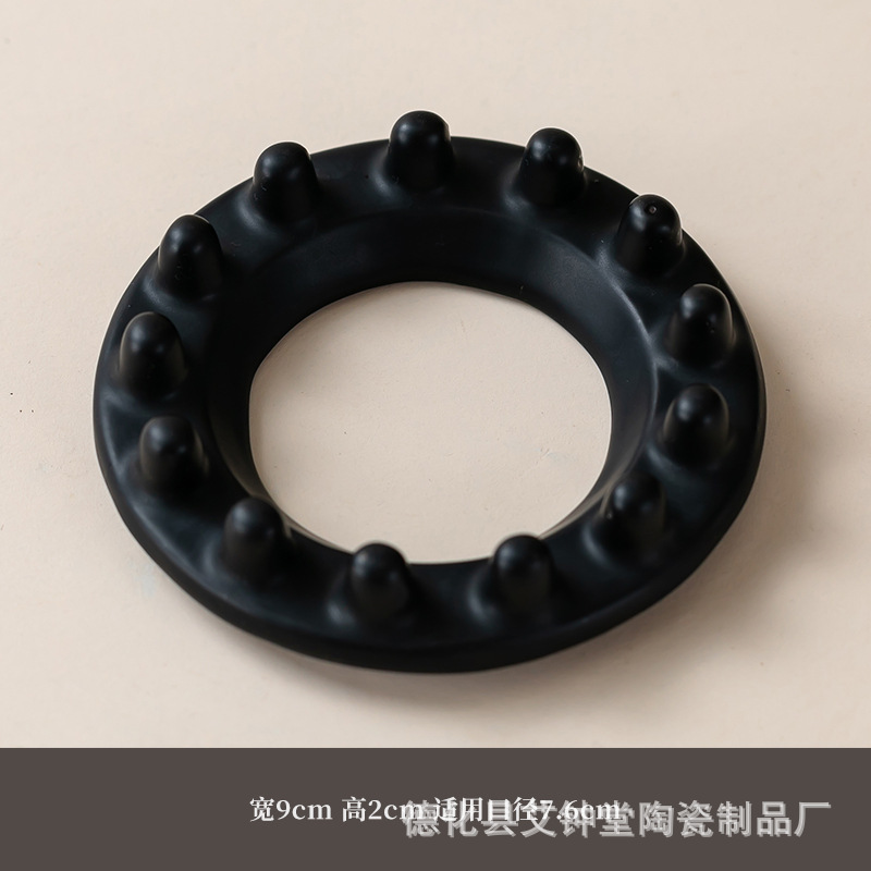 Ceramic Moxa Gua Sha Stone Ring Handheld Moxibustion Jar Accessory Style 10 in use