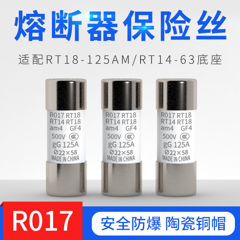 熔断器厂 R017/RO17 100A 陶瓷保险芯  32~125A