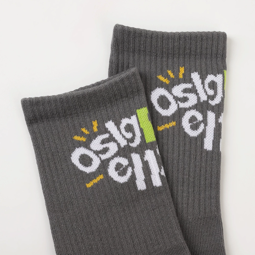 Tide, demi-season basketball sports knee socks for elementary school students, absorbs sweat and smell, with embroidery, mid-length