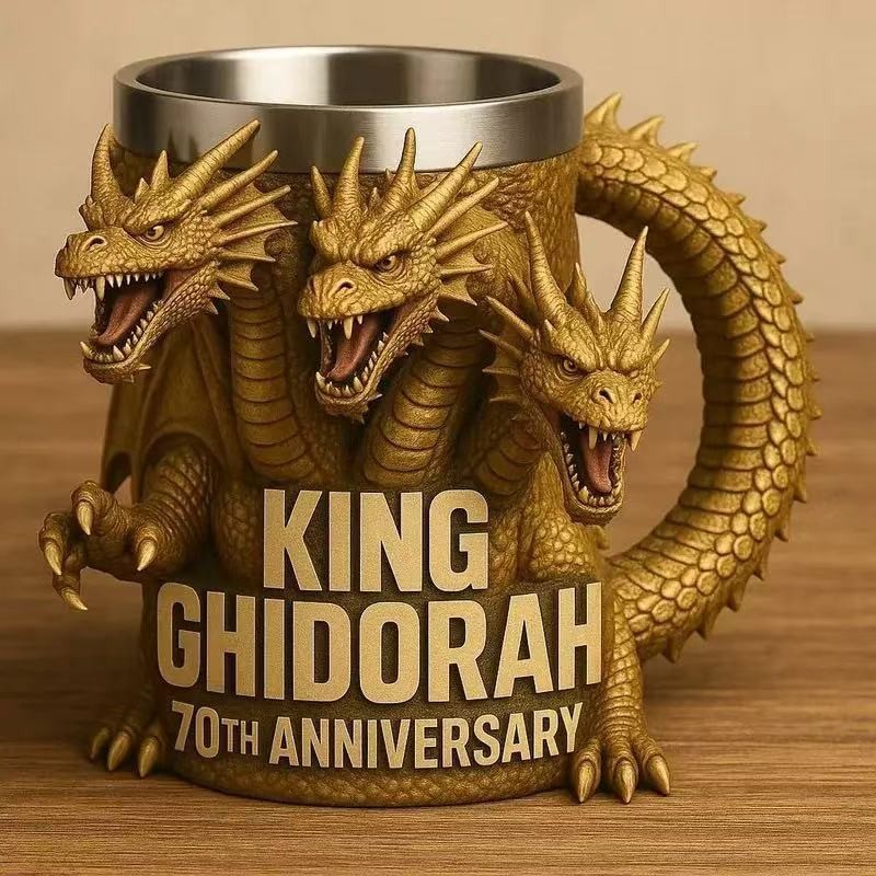 Cross-border Godzilla 70th Anniversary 3Dmug Godzilla 70th Anniversary Resin Cups