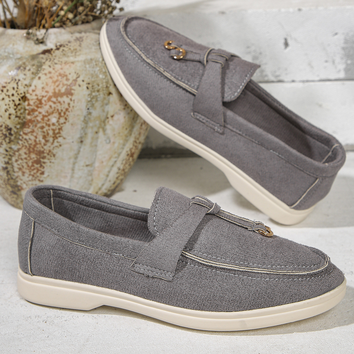 Women's Shoes suede flat soled large size low top single shoes _voghion.com