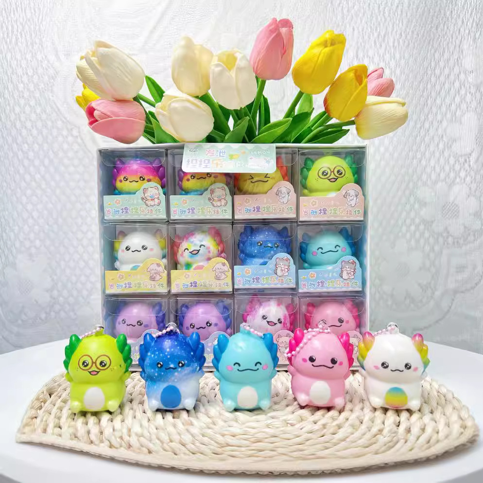 B animal pellizco música colgante decoración mochila escolar lindo juguete de rebote lento independiente PVC pequeño juguete decoración