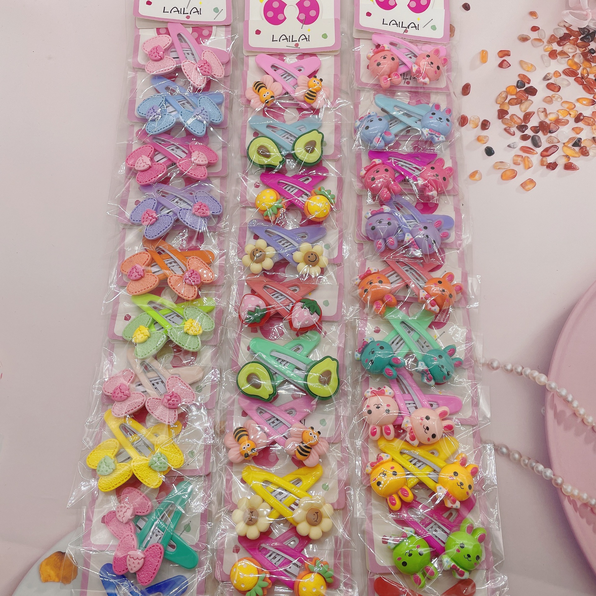 学生卡通头饰儿童套装发卡BB夹女孩可爱发饰头夹二元饰品儿童皮筋