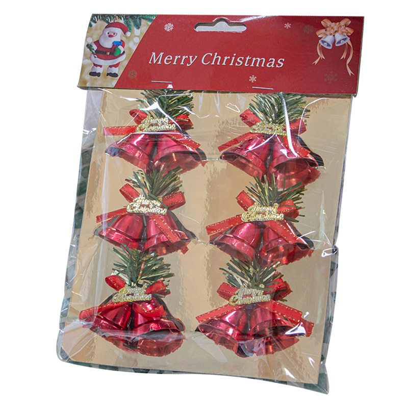 3cm campanas de oro personalizadas decoraciones navideñas plásticas galvanizadas string árbol de Navidad colgante accesorios DIY
