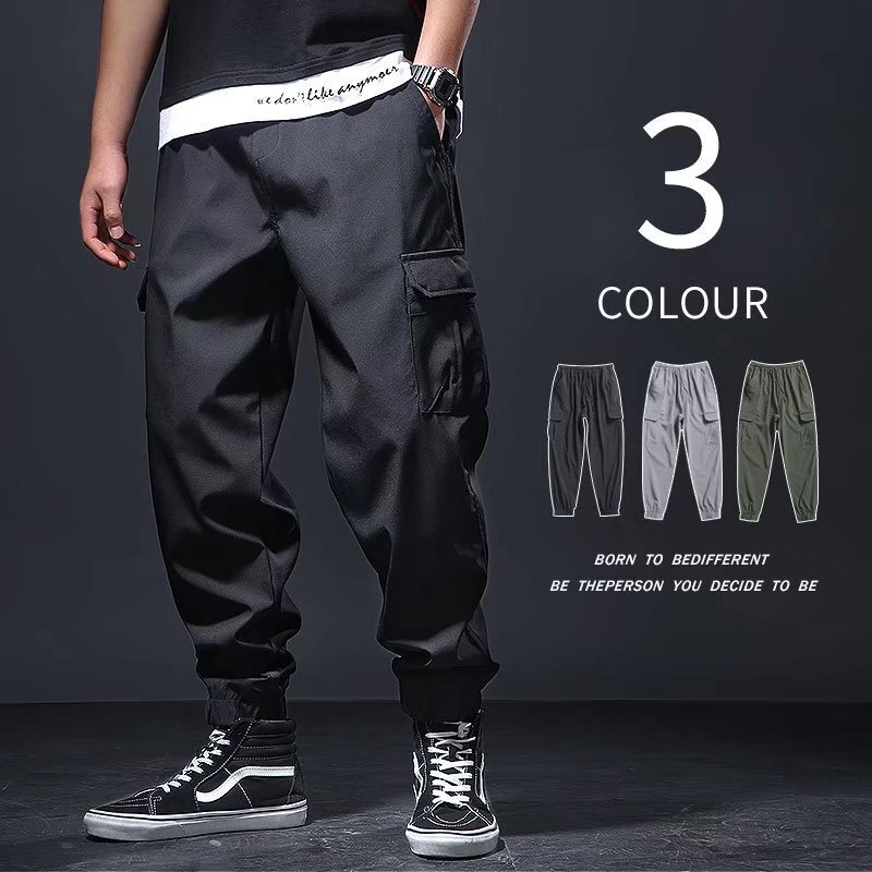 Foreign Trade American-Style Multi-Pocket Cargo Pants, Durable Men's Large Size Loose Long Pants, Summer Thin Casual Jogger Pants Foreign Trade American-Style Multi-Pocket Cargo Pants, Durable Men's Large Size Loose Long Pants, Summer Thin Casual Jogger Pants