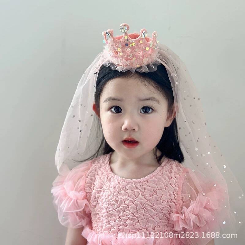 プリンセス誕生日帽子女の子パーティー雰囲気写真小道具ハッピーバースデー儀式シーンレイアウト装飾