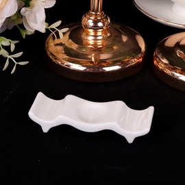 天平三用筷架公筷筷子架大三用筷架双人两用筷架陶瓷纯白酒店摆台