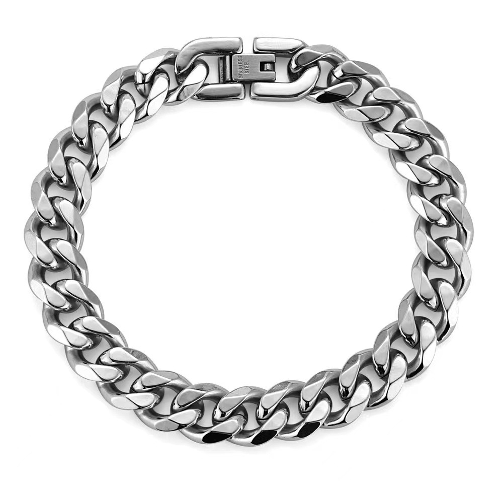 30g Weight Bracelets Classification Hip-Hop Geometric Titanium Steel Polishing Men's Bracelets Men's Chain Bracelets
