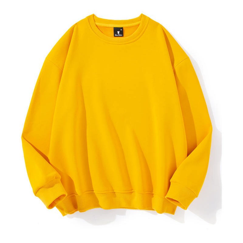 Свитер с круглым вырезом на флисовой подкладке, утолщенный свободный длинный рукав, осенне-зимний тяжелый модный бренд с капюшоном, модный подходящий ко всему верхний слой для мужчин и женщин