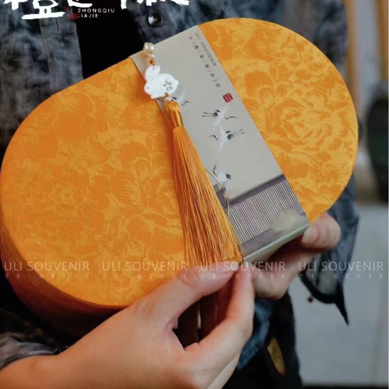 中秋款新中式缎布手提抱抱桶花篮旗袍风婚庆伴手礼伴娘品质礼物|undefined
