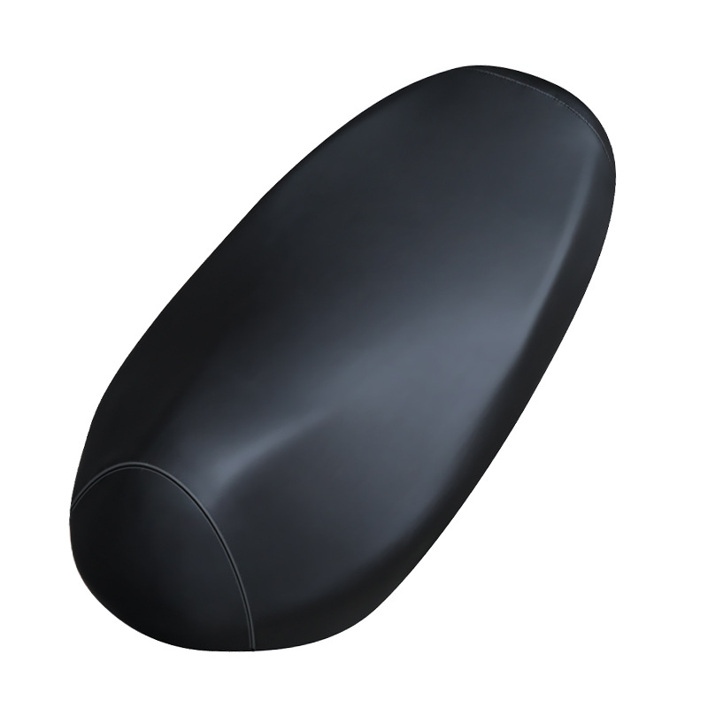 Universal Electric Vehicle Leather Seat Cover Cartoon Sunscreen Waterproof Motorcycle Seat (Electric car cushion) - pure-black-leather