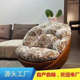 意式极简单人旋转沙发椅客厅阳台懒人沙发设计师躺椅休闲现代简约