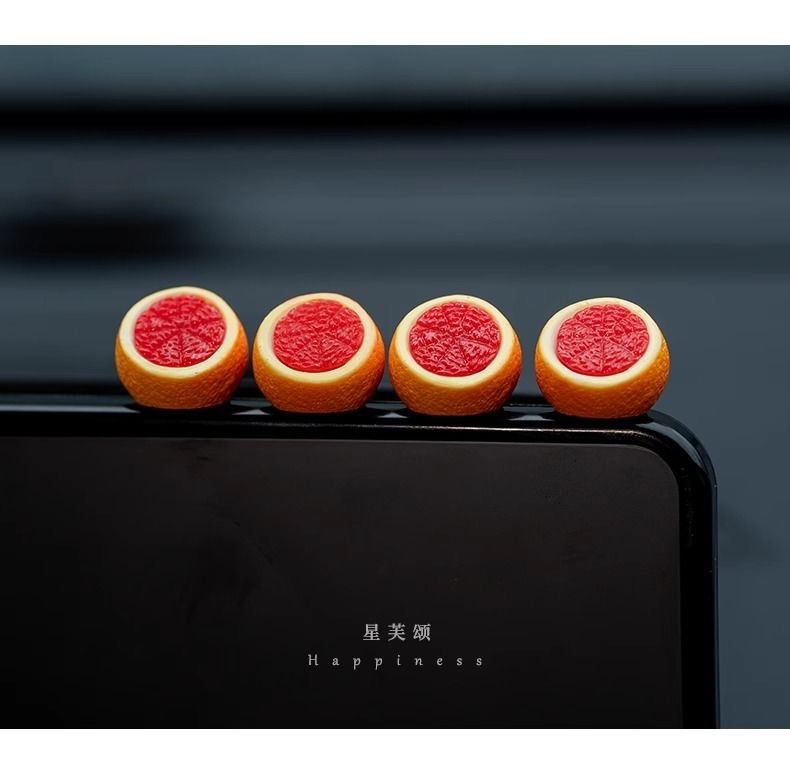 【心想柿橙】2025中控台卡通装饰品柿子花生车载显示屏幕汽车摆件|undefined