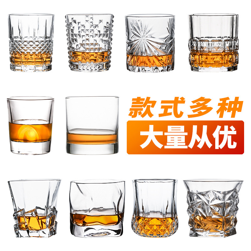 Cross-Border best selling whiskey glass European-style crystal wine glass bar octagonal beer glass glass manufacturers Cross-Border best selling whiskey glass European-style crystal wine glass bar octagonal beer glass glass manufacturers