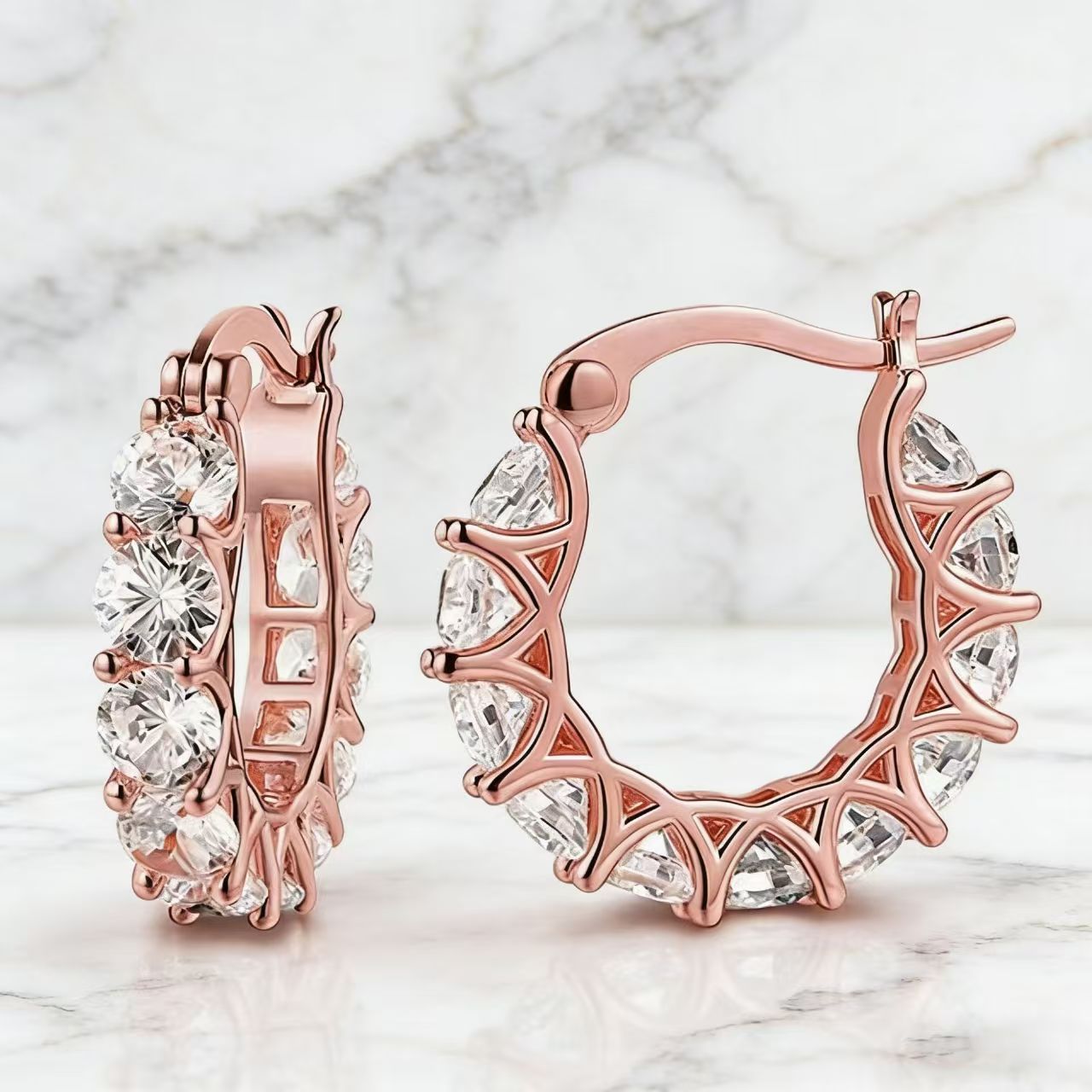 Aretes de zircon estilo medieval nicho diseño ligero aretes de lujo transfronterizos exclusivos para aretes al por mayor