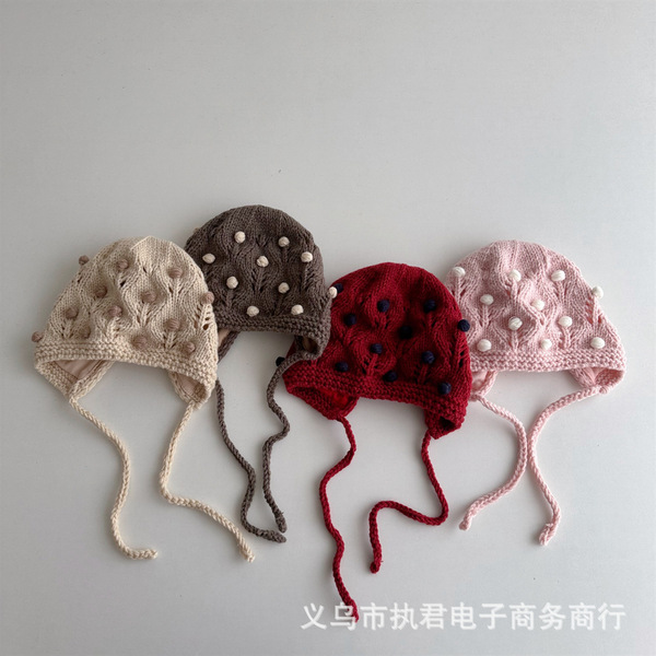 Demi-season keep warm windproof cute knitted woolen hat for men and…