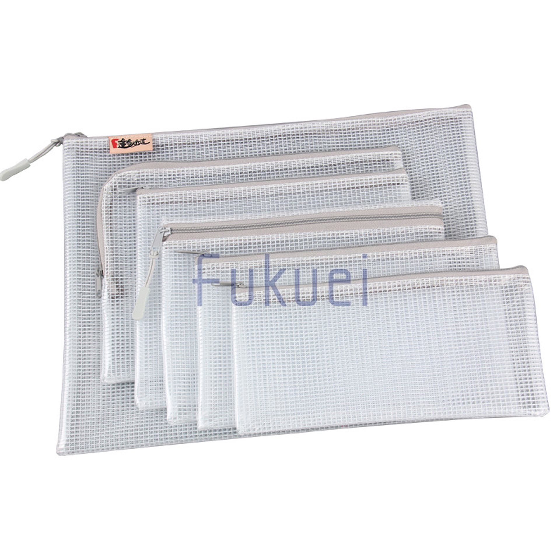 Bolsa de archivo de cremallera de malla de PVC al por mayor bolsa de archivo transparente de impresión multifuncional A4 bolsa de archivo de almacenamiento engrosada