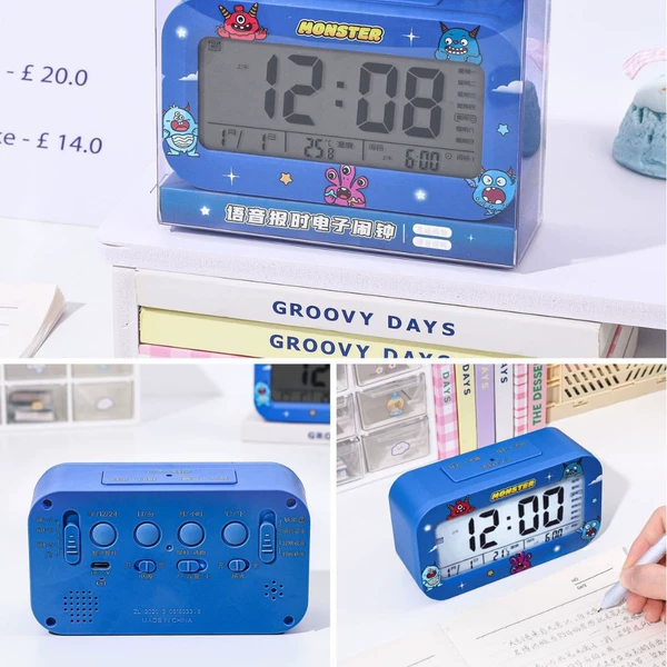 XZ-4330092 little monster voice time electronic alarm clock