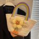 Sunflower Cotton Rope Woven Cloud Bag Portable Woven Bag Fashionable Rainbow Bag Cotton Rope Bag Casual Western-style Woven Bag