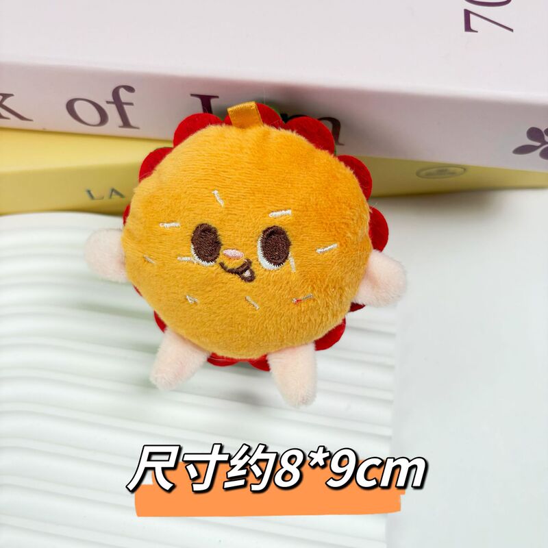 ぬいぐるみブローチアクセサリー人気のハンバーガーフライドポテト大きな鶏の足ペンダント漫画パンキーホルダーペンダント屋台卸売|undefined