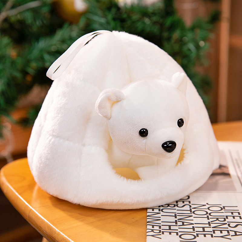 Muñecas de nieve transfronterizas lindos pingüinos juguetes de peluche osos polares pequeñas ballenas muñecas atrapadoras lindas muñecas al por mayor image 6