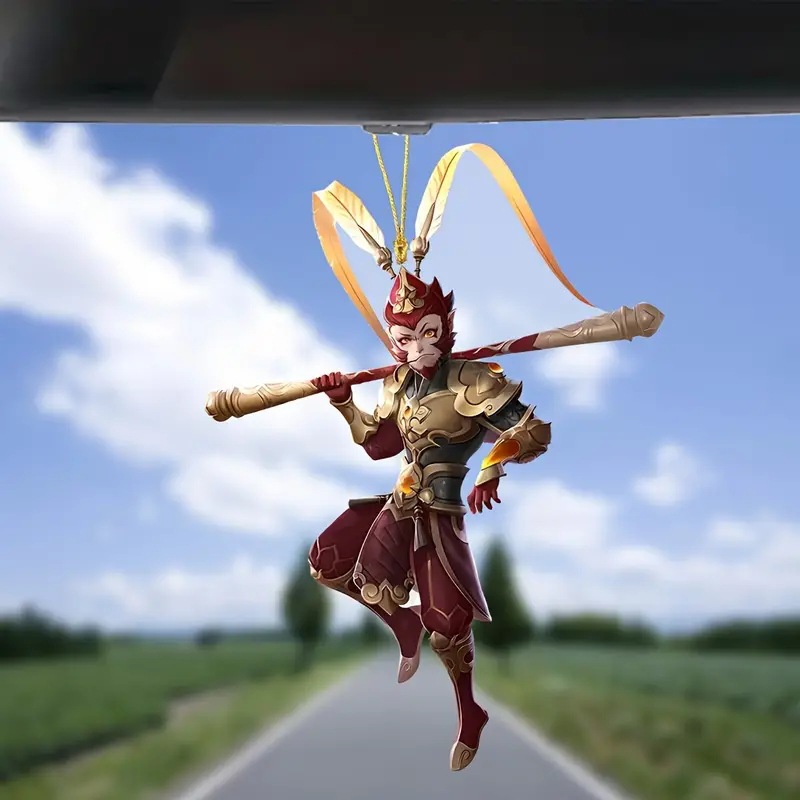 Navidad nuevo dibujo animado Sun Wukong colgante acrílico transfronterizo nuevo coche plano decoración de la fiesta