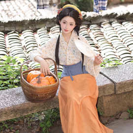 魏晋南北朝种田文田耕汉服2025新款古装仙气飘飘古风田园日常套装