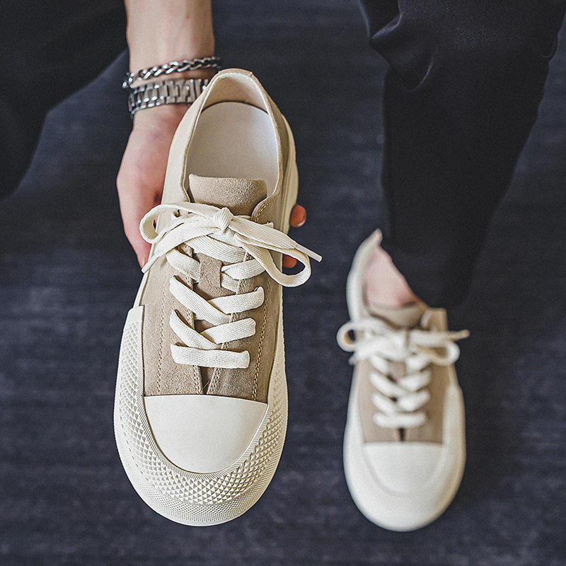 3172 Big Head für Herren 2024 Frühjahr Neues Echtleder Dicke Sohle Lässiger Promi Gleicher Akademie-Stil Klein und beliebt_voghion.com