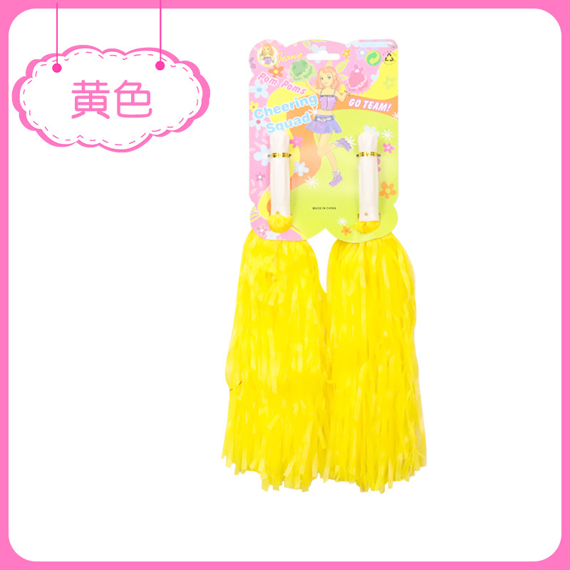 Pompones de Cheerleading de Plástico con Mango Artesanal para Baile