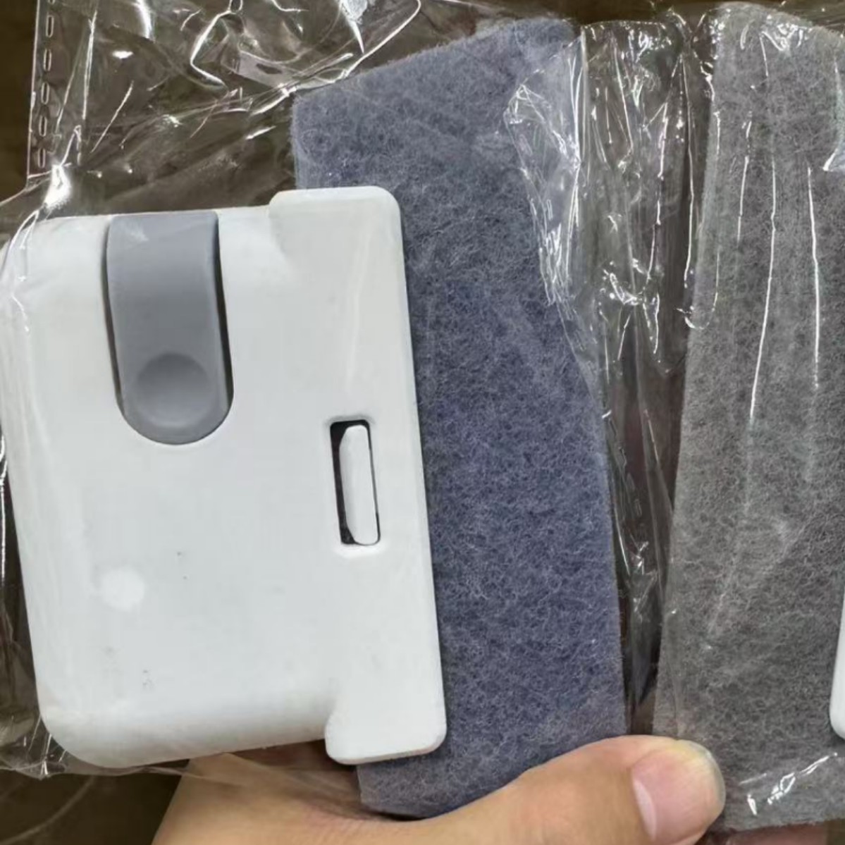 회색---기본 파란색 회색 브러시 천