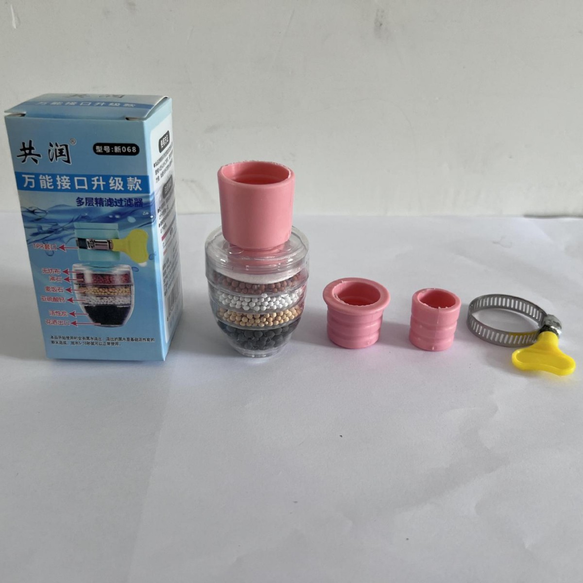 Grifo, cabezal a prueba de salpicaduras, filtro de purificación de agua de cocina, giratorio retráctil, con piedra médica, artefacto de ducha de ahorro de agua al por mayor